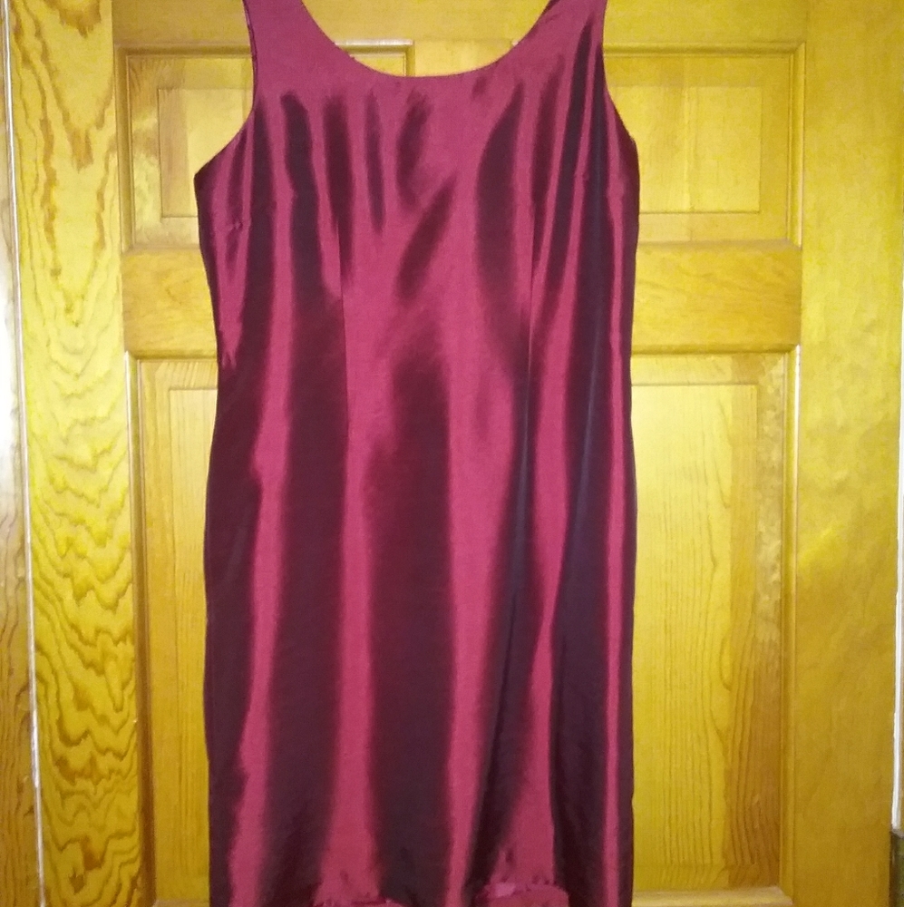 Red Sleeveless Dress with Embelled Jacket